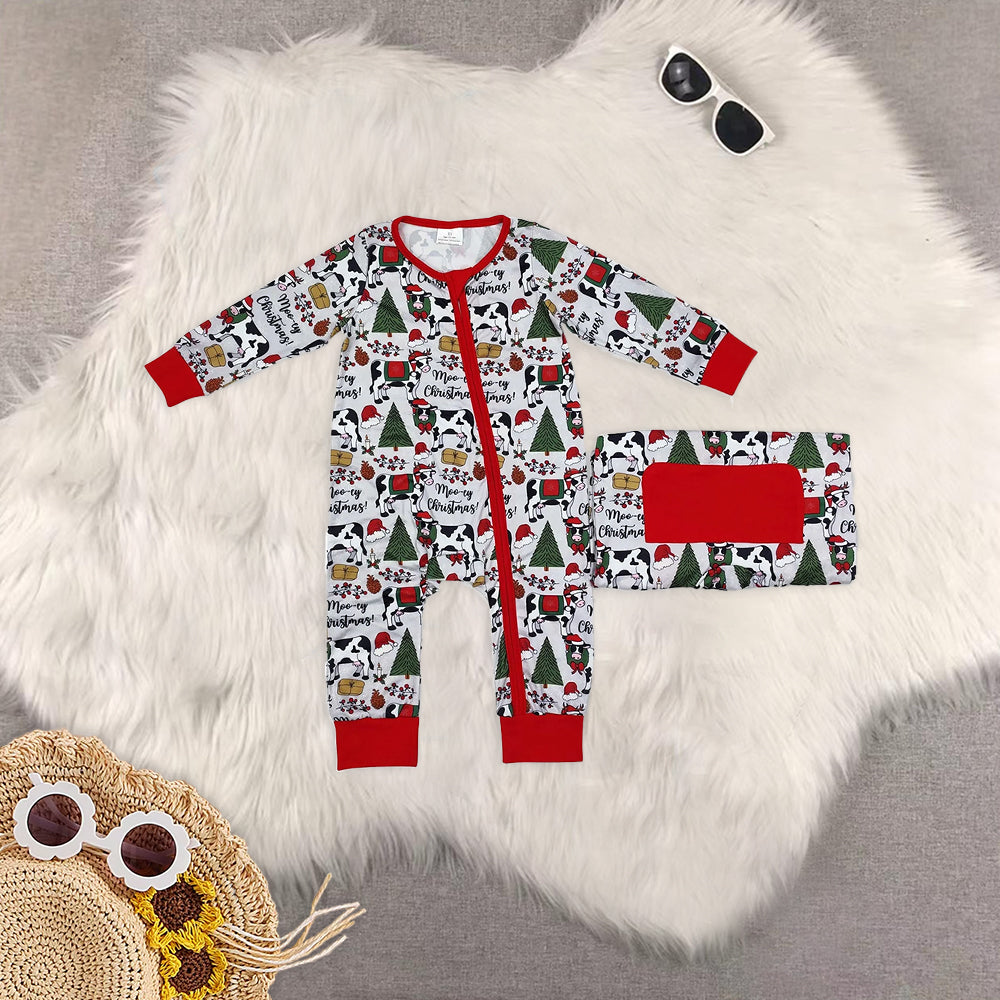 RTS NO MOQ Baby boy clothes Christmas long Sleeve Romper Mixed Sizes