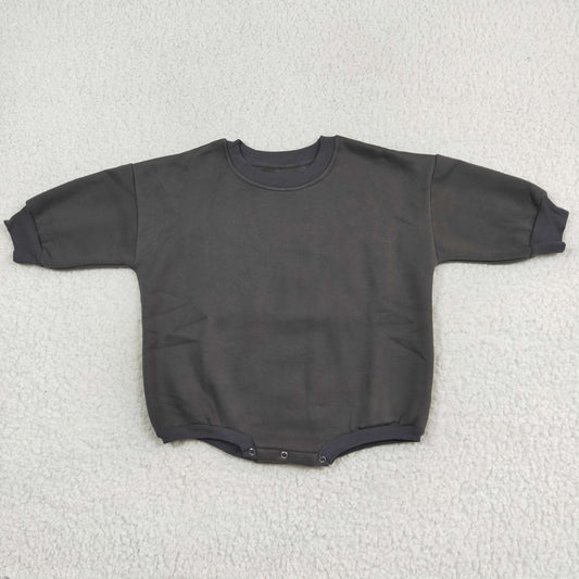 rts no moq LR1229 Dark Gray Fleece Sweater Long Sleeve Bodysuit