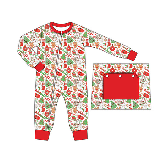 no moq sales LR1291 baby boys clothes Christmas red long Sleeve Romper-2024.7.16