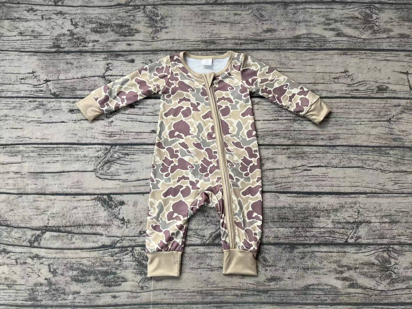 no moq sales LR1451 pre-order baby boys clothes camouflage long Sleeve Romper