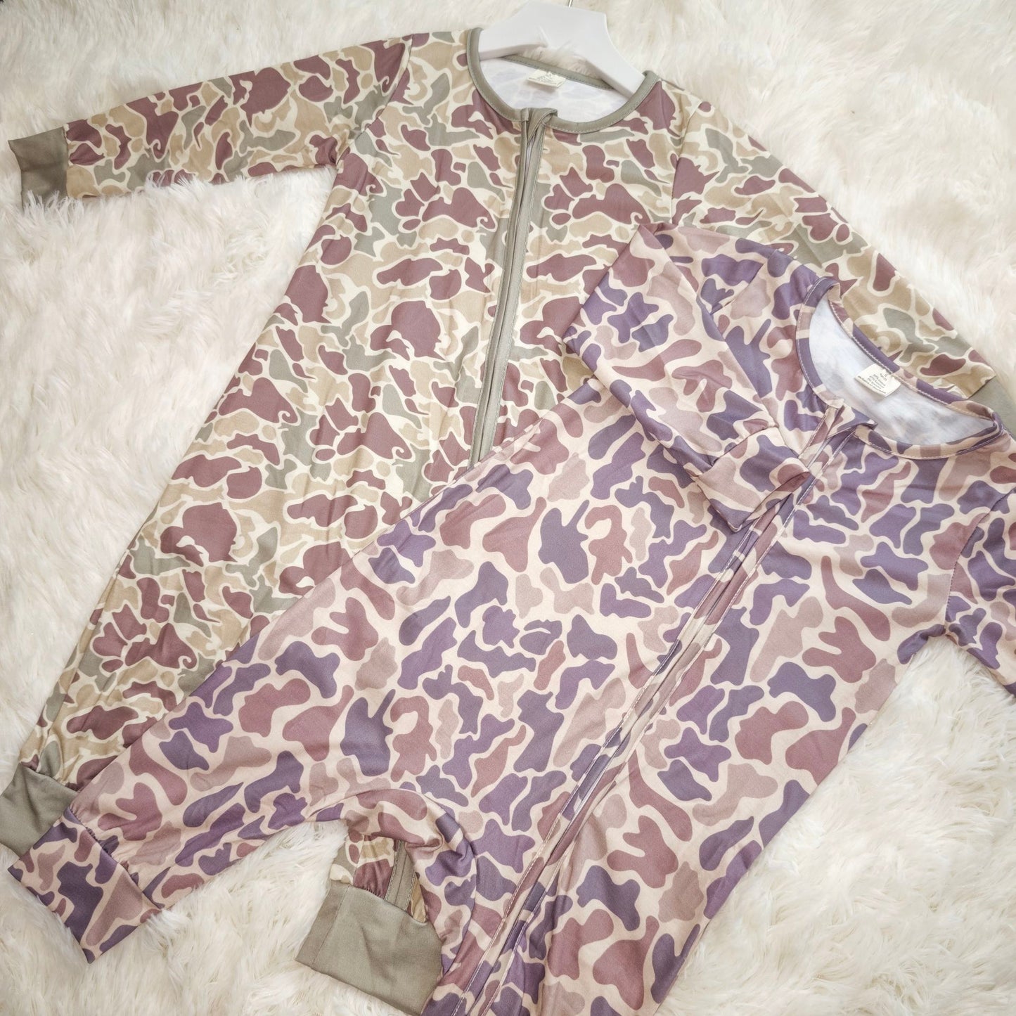 RTS NO MOQ Sibling Baby boy clothes modal camouflage long Sleeve Romper Mixed Sizes