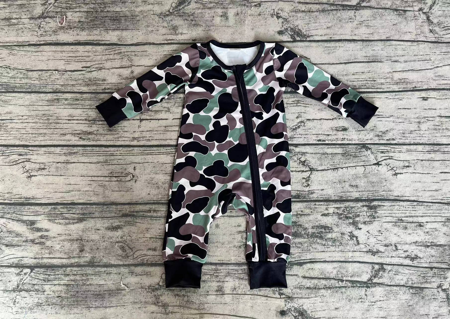 no moq sales LR1460 pre-order baby boys clothes camouflage long Sleeve Romper