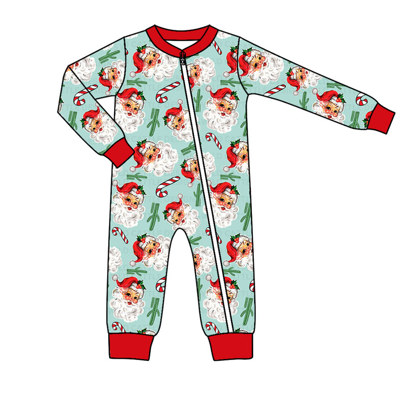 no moq sales LR1535 pre-order baby boys clothes Christmas long Romper-2024.8.12