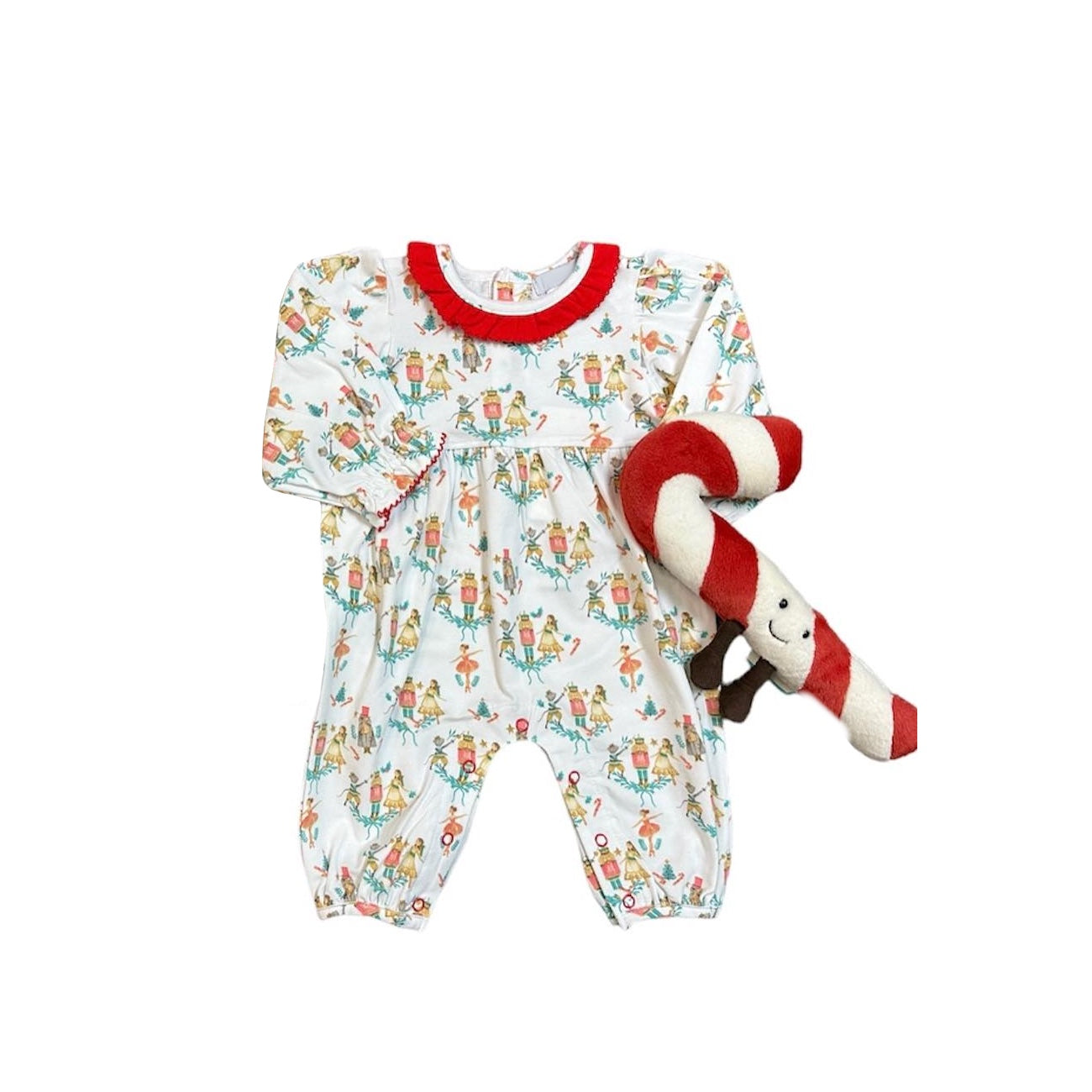 no moq sales LR1545 pre-order baby girl clothes Christmas long sleeve Romper-2024.8.13