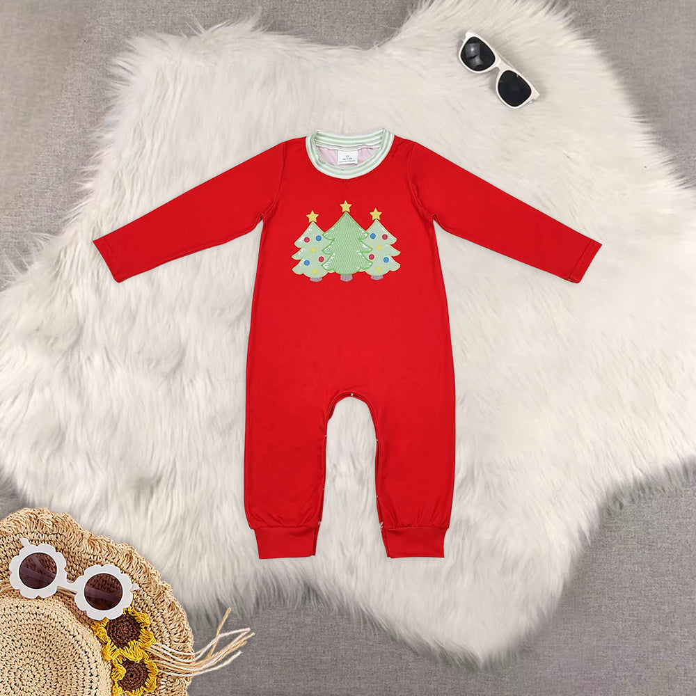 RTS NO MOQ Baby boy clothes Christmas long Sleeve Romper Mixed Sizes