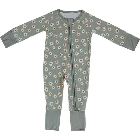 no moq sales LR1603 pre-order baby girls clothes daisy long Romper-2024.7.30