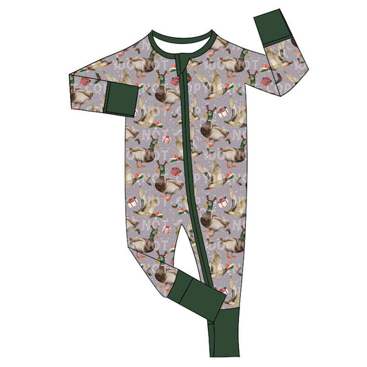 no moq sales LR1605 pre-order baby boys clothes ducks long Romper-2024.7.30