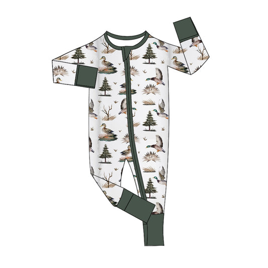 no moq sales LR1687 pre-order baby boys clothes duck long sleeve Romper-2024.8.7