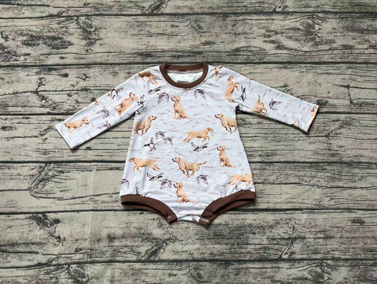 no moq sales LR1865 pre-order baby boys clothes duck puppy long sleeve Romper