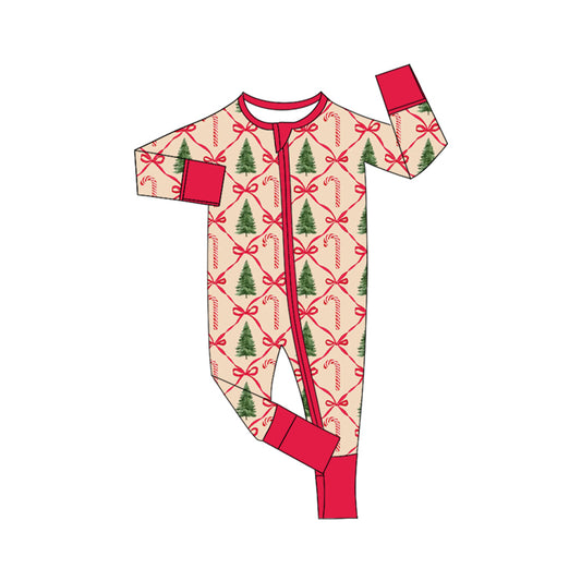 no moq sales LR1872 pre-order baby girls clothes Christmas bow long sleeve Romper-2024.8.30