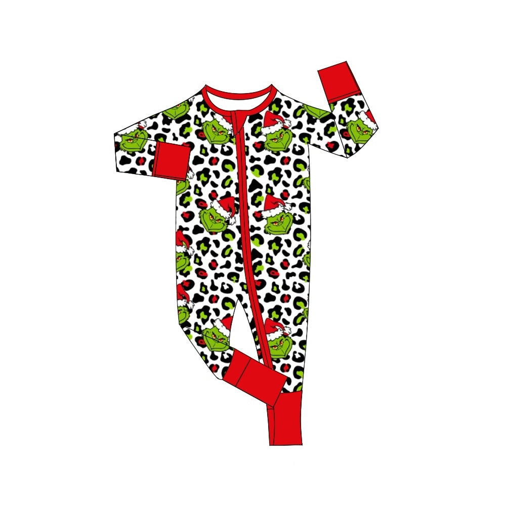 no moq sales LR1875 pre-order baby boys clothes Christmas long sleeve Romper-2024.8.30