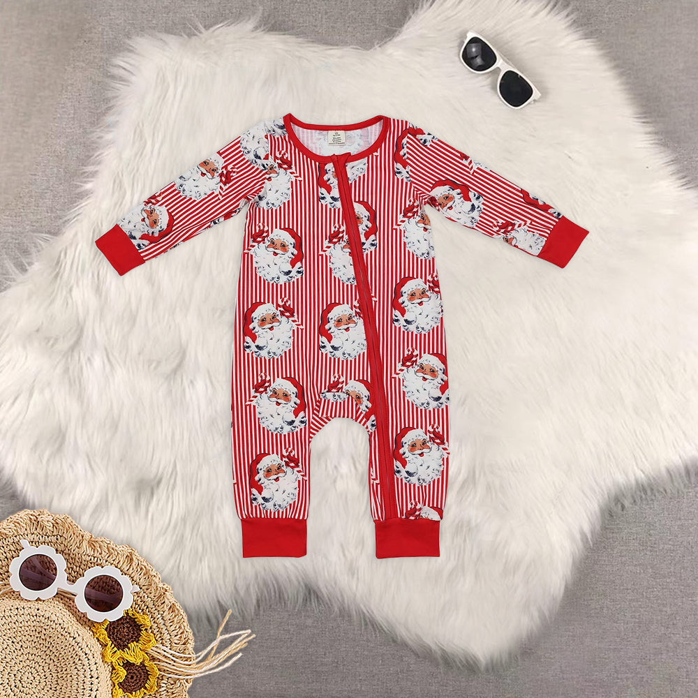 RTS NO MOQ Sibling Babyboy clothes Christmas modal long-sleeved trousers suit & romper