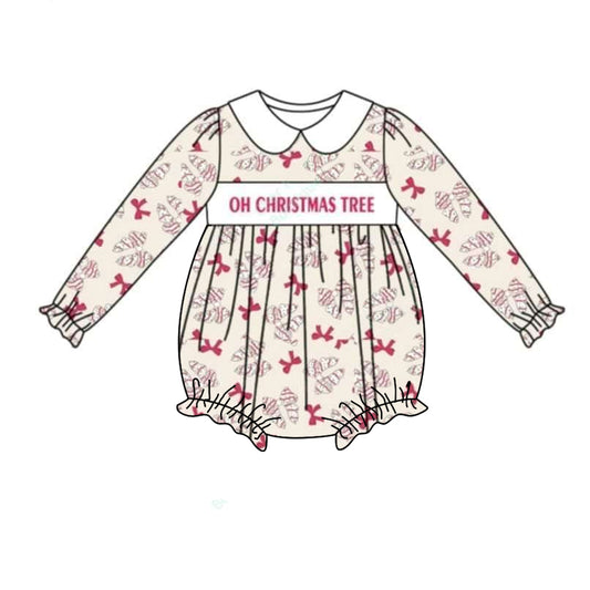 no moq sales LR1907 pre-order baby girls clothes Christmas long sleeve Romper-2024.9.4