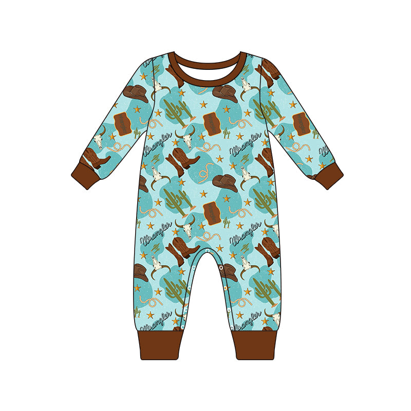 no moq sales LR1914 pre-order baby boys clothes boots long sleeve Romper-2024.9.5