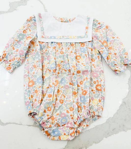 no moq sales LR1926 pre-order baby girls clothes floral short sleeve Romper-2024.9.7