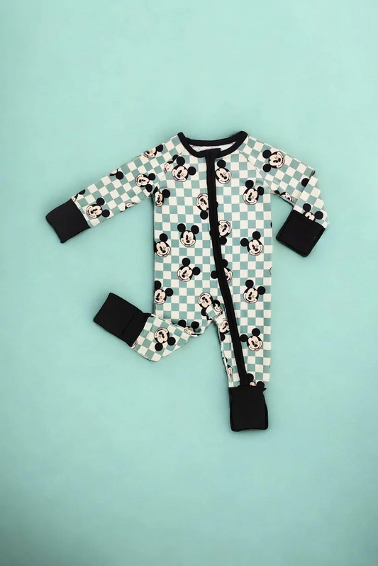 no moq sales LR1929 pre-order baby boys clothes mickey long sleeve Romper-2024.9.7