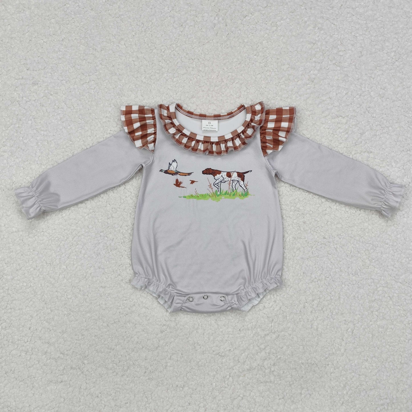 RTS NO MOQ Baby boy clothes duck long Sleeve Romper Mixed Sizes