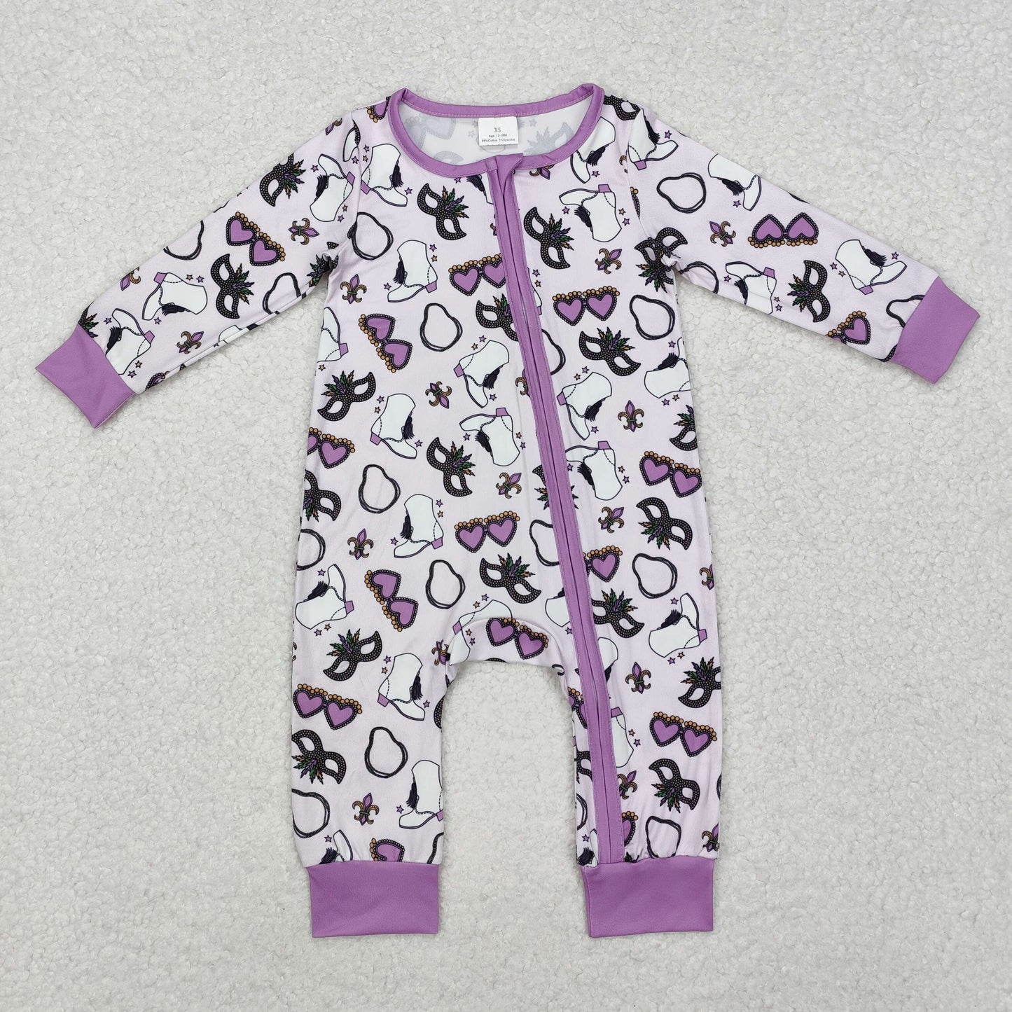 RTS NO MOQ Girls Boys Mardi gras Pajamas Clothes Sets and romper