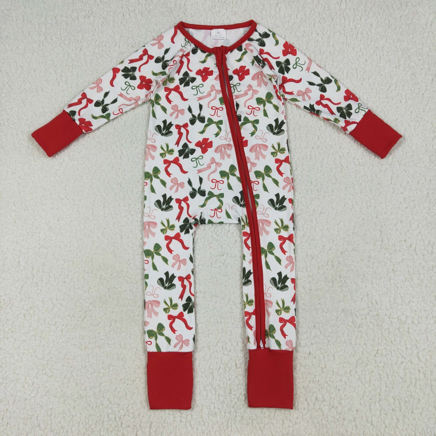 RTS NO MOQ Sibling Baby boy girls clothesChristmas long-sleeve rompers
