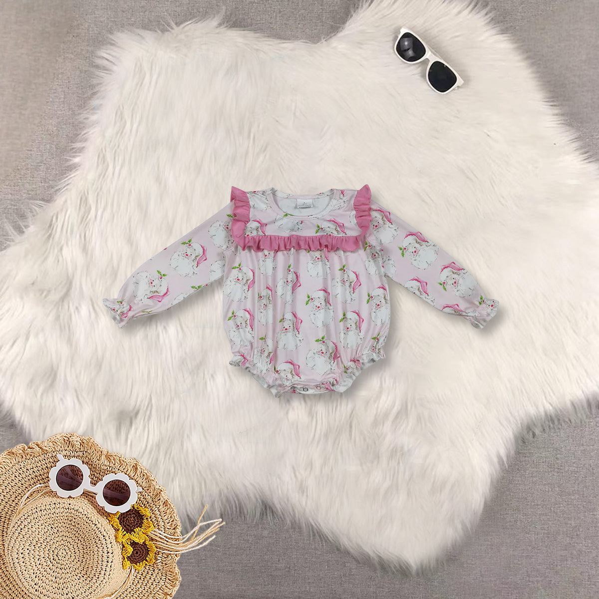 RTS Sibling baby girls clothes Christmas long Sleeve pants sets and rompers