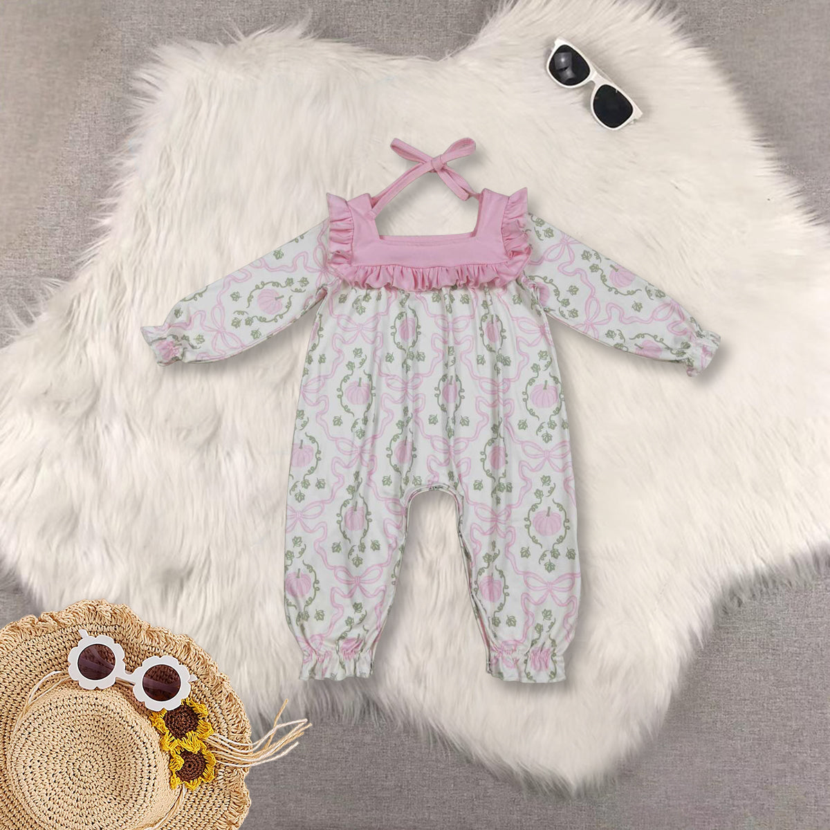 RTS NO MOQ Sibling Baby girl clothes Christmas long-sleeved trousers suit & romper