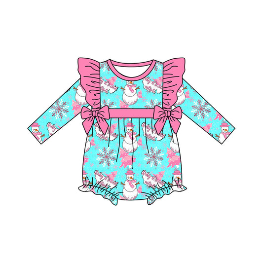 no moq LR2340 pre-order baby girl clothes Christmas long sleeve romper-2025.6.17