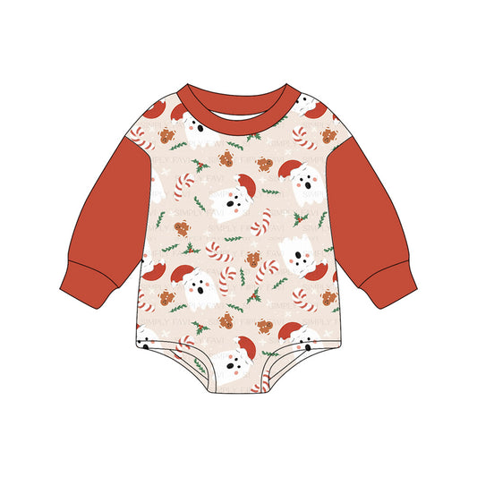 (Pre Order) No moq  LR2374 pre-order baby girl clothes Christmas long sleeve romper-2025.6.28