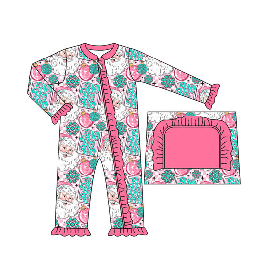 (Pre Order) No moq LR2400 pre-order baby girl clothes Christmas long sleeve romper-2025.7.4