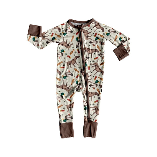(Pre Order) No moq LR2454 pre-order baby boy clothes duck long sleeve romper-2025.7.18