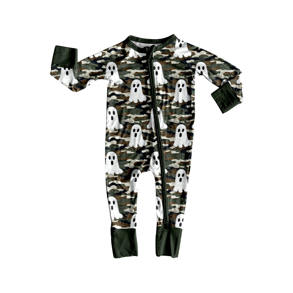 (Pre Order) No moq LR2455 pre-order baby boy clothes camouflage ghost long sleeve romper-2025.7.18