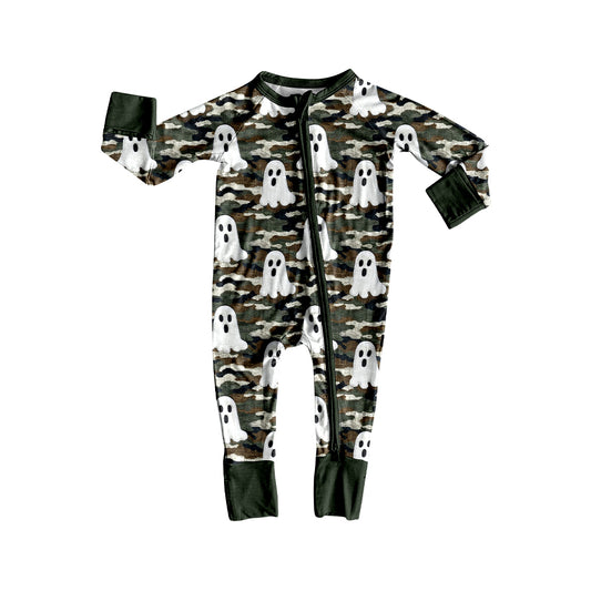 (Pre Order) No moq LR2455 pre-order baby boy clothes camouflage ghost long sleeve romper-2025.7.18