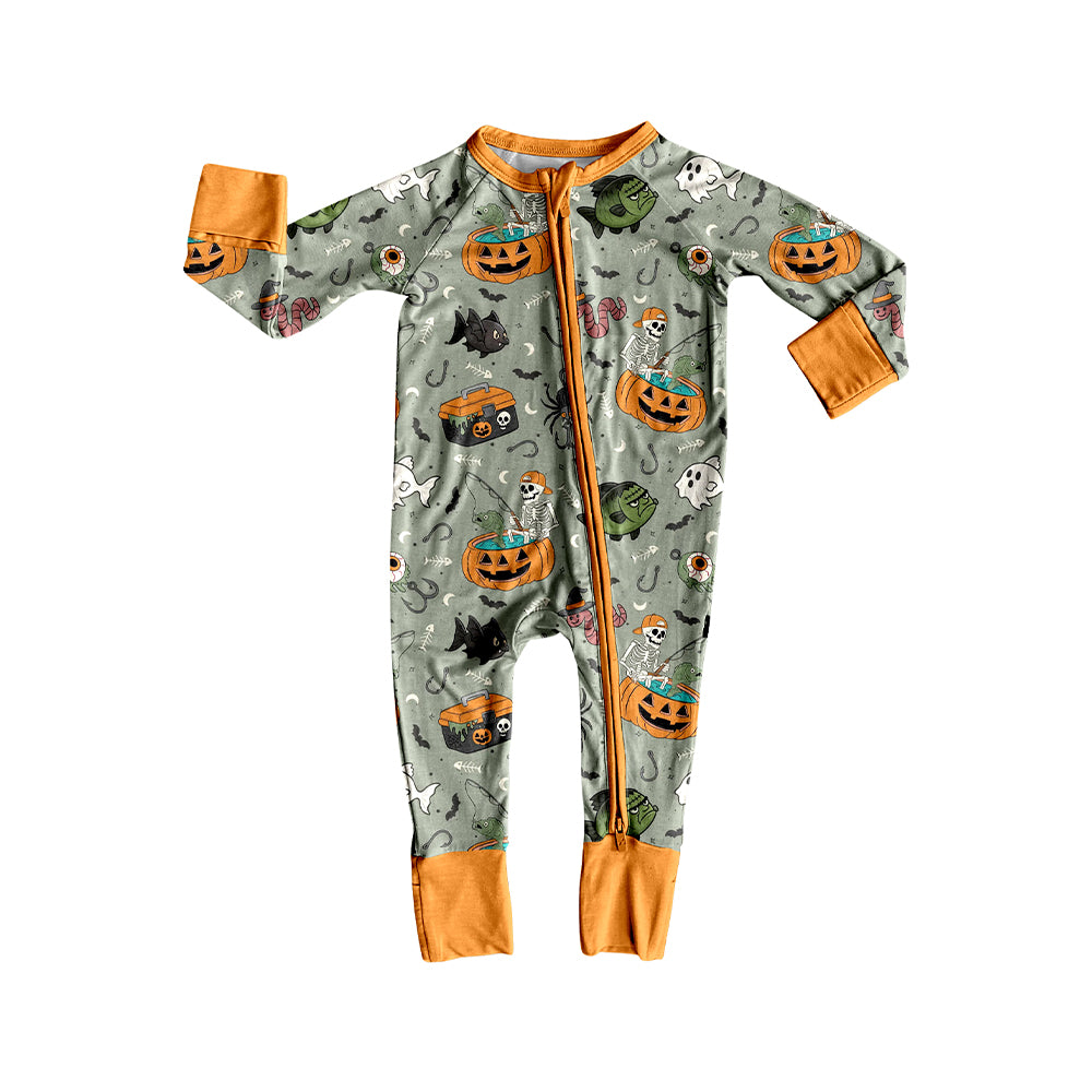 (Pre Order) No moq LR2480 pre-order baby boy clothes halloween long sleeve romper-2025.7.23
