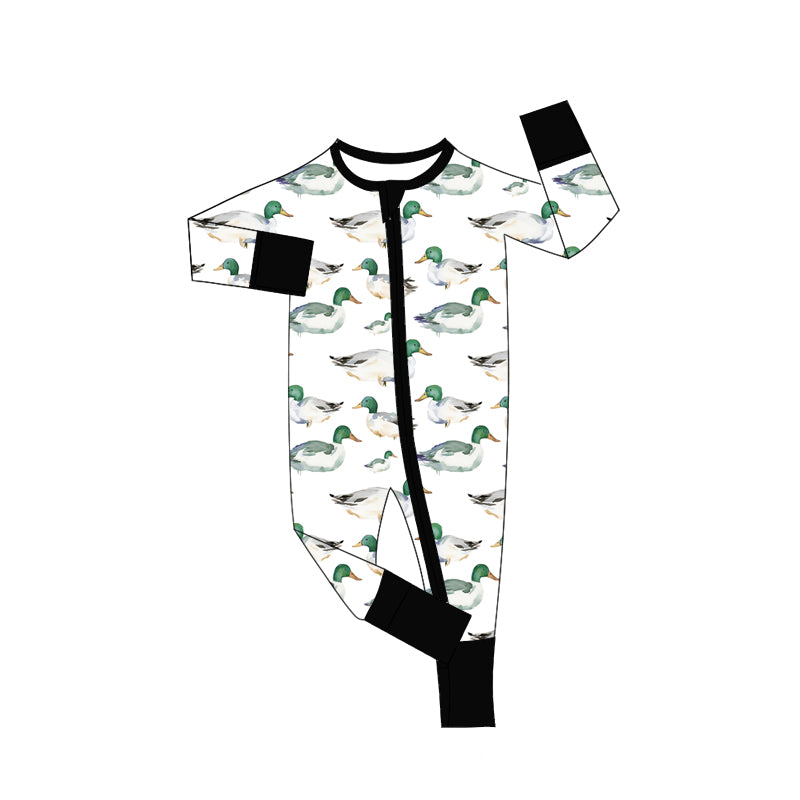 (Pre Order) No moq LR2499 pre-order baby boy clothes duck long sleeve romper-2025.7.28