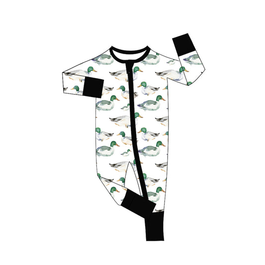 (Pre Order) No moq LR2499 pre-order baby boy clothes duck long sleeve romper-2025.7.28
