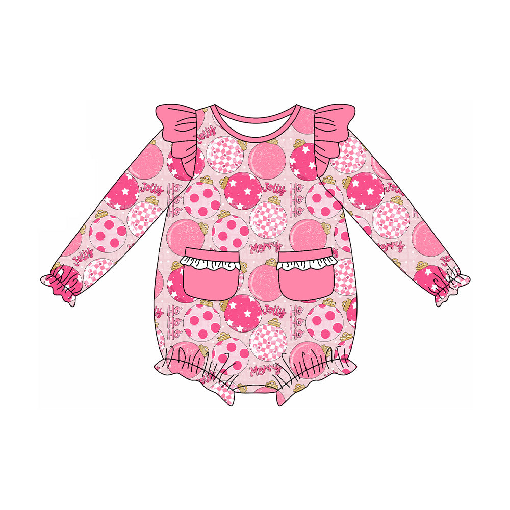 (Pre Order) No moq LR2500 pre-order baby girl clothes long sleeve romper-2025.7.30