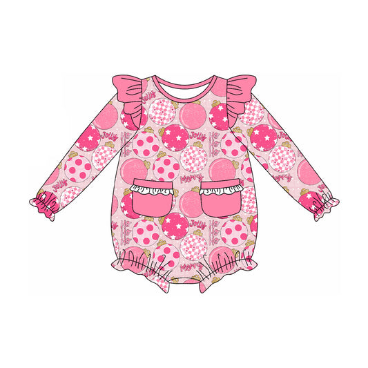 (Pre Order) No moq LR2500 pre-order baby girl clothes long sleeve romper-2025.7.30