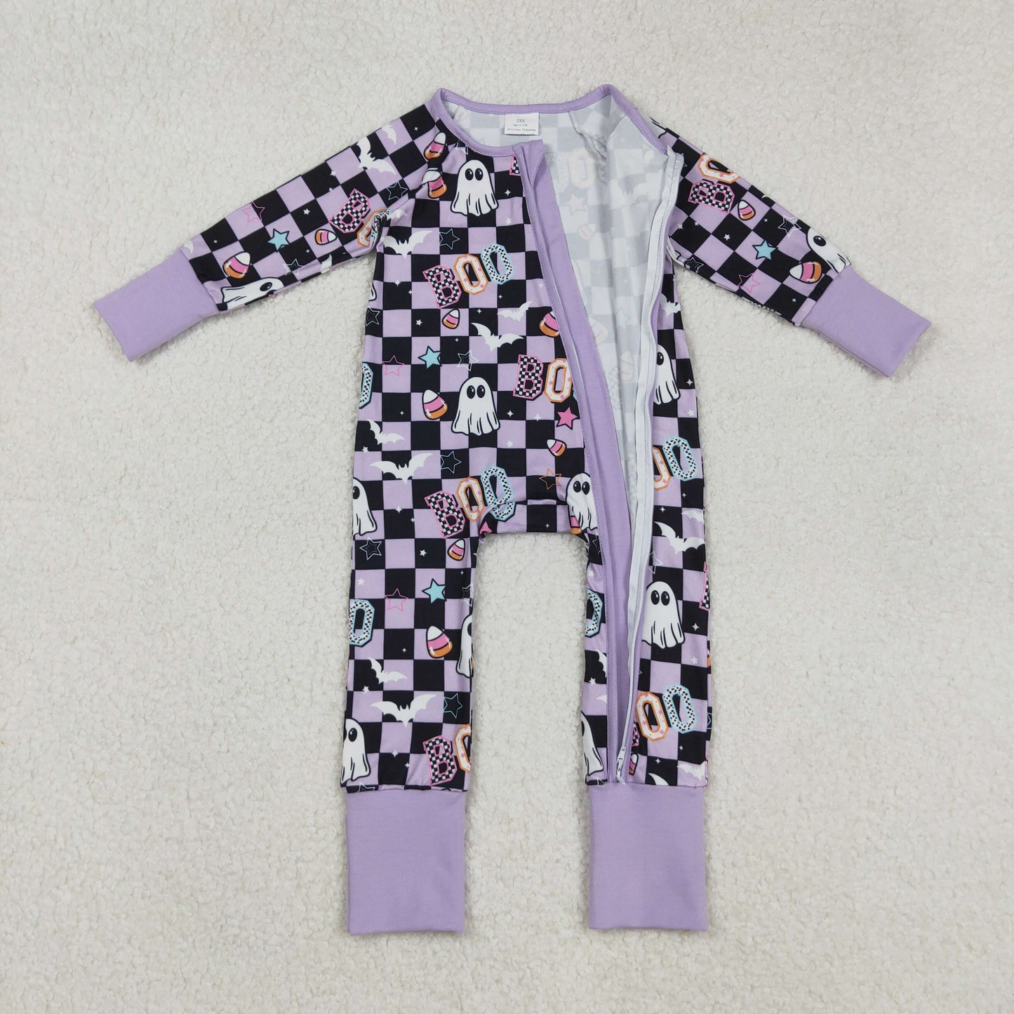 RTS Sibling baby girl clothes Halloween boo long Sleeve pants sets and rompers