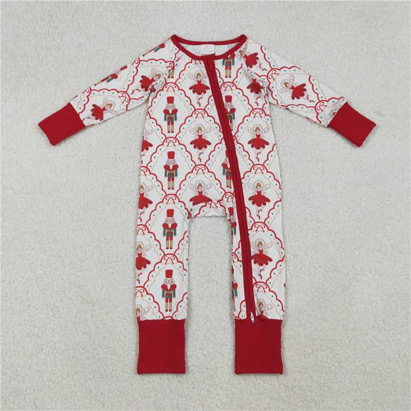 RTS NO MOQ Sibling baby girl clothes Christmas cartoon long sleeve pants Sets and romper and adult set