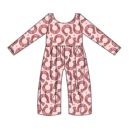 (Pre Order) No moq LR2684 PRE-ORDER baby girl clothes love long sleeve jumpsuit-2025.9.15