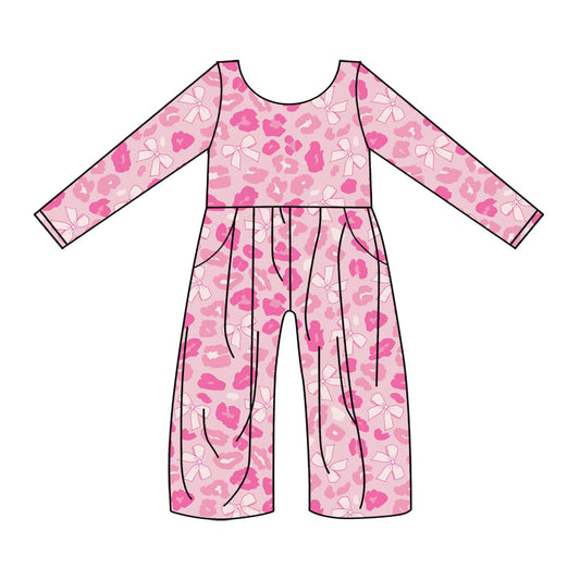 (Pre Order) No moq LR2685 PRE-ORDER baby girl clothes bow long sleeve jumpsuit-2025.9.15