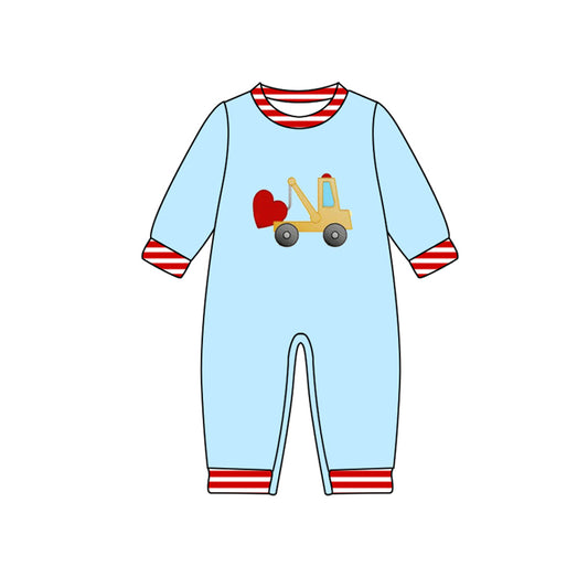 (Pre Order) No moq LR2719 pre-order baby boy clothes love long sleeve romper-2025.9.23