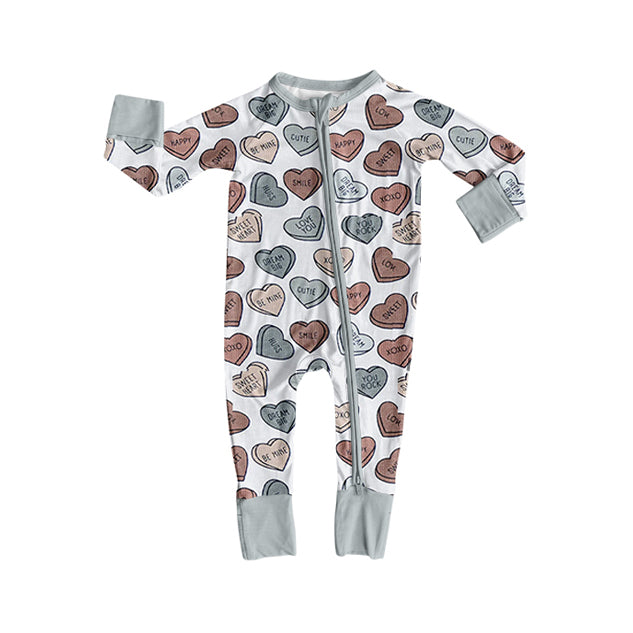 (Pre Order) No moq LR2722 pre-order baby boy clothes love long sleeve romper-2025.9.23
