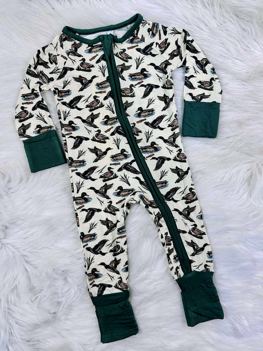 (Pre Order) No moq LR2744 pre-order baby boy clothes duck long sleeve romper-2025.9.29
