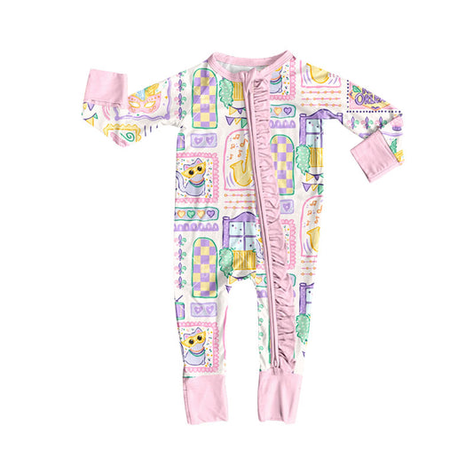 (Pre Order) No moq LR2785 pre-order baby girl clothes long sleeve romper-2025.10.10
