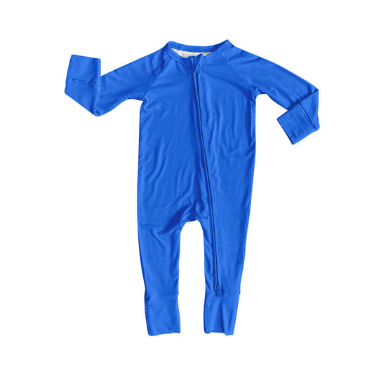 (Pre Order) No moq LR2802 pre-order baby girl clothes blue long sleeve romper-2025.10.15