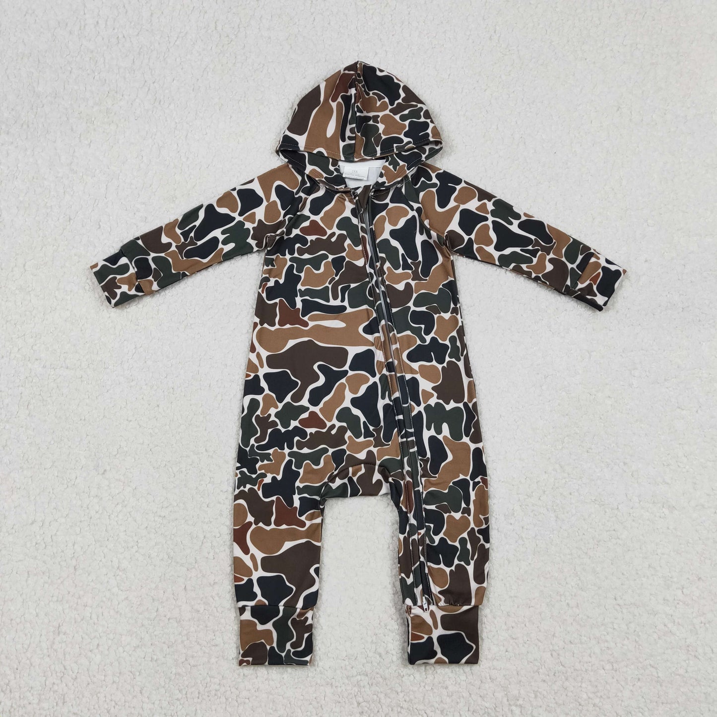 RTS NO MOQ Sibling baby Boys clothes camouflage hooded long sleeve rompers