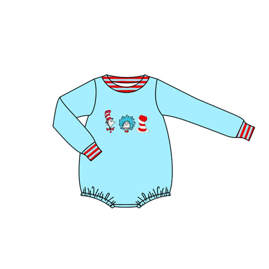 (Pre Order) No moq LR2832 pre-order baby boy clothes dr seuss long sleeve romper-2025.10.21
