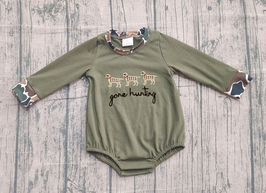 (Pre Order) No moq LR2836 pre-order baby boy clothes embroidery long sleeve romper-2025.11.11