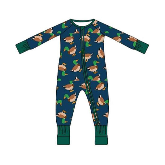 (Pre Order) No moq LR2846 pre-order baby boy clothes duck long sleeve romper-2025.10.24
