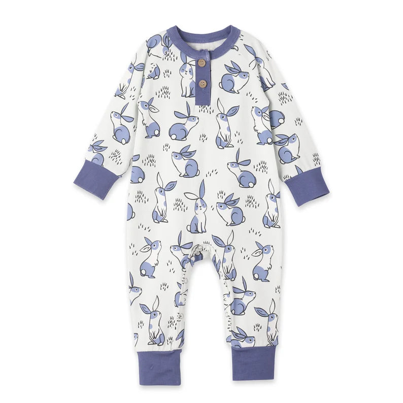 (Pre Order) No moq LR2851 pre-order baby boy clothes bunny long sleeve romper-2025.10.28